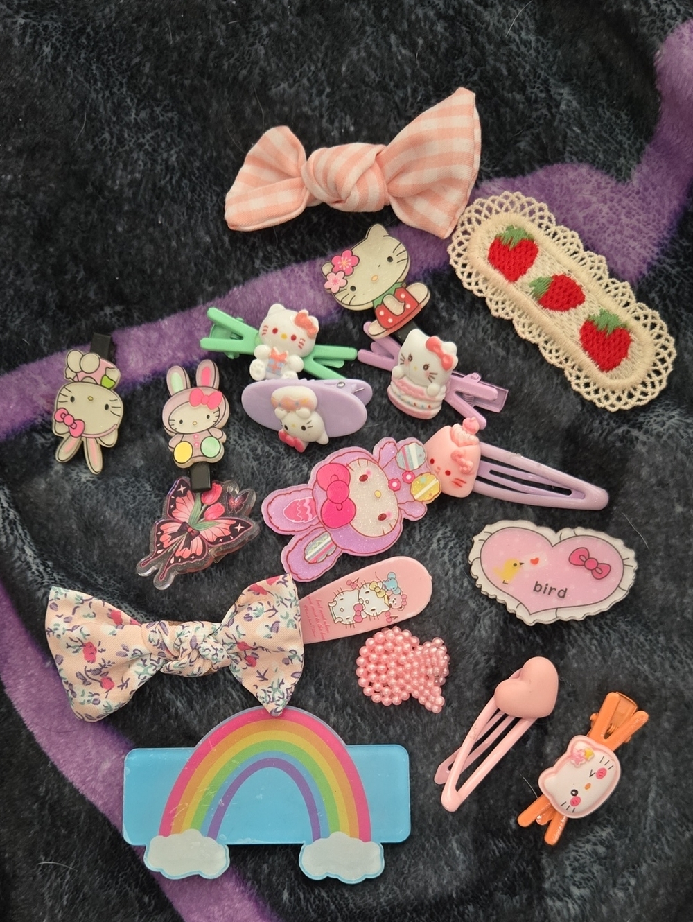 Bulk Sale Hello Kitty & Pink Character Hair Clip Set for Kids